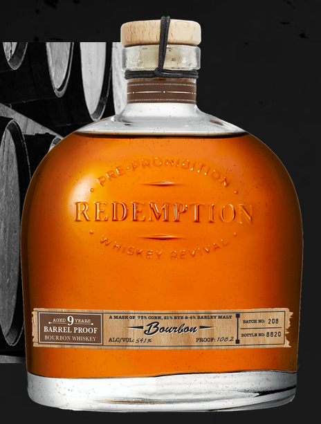 Redemption 9 Year Old Barrel Proof Bourbon Whiskey 750 ml