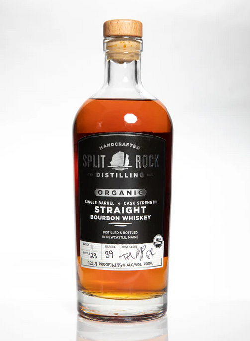 Split Rock Organic Single Barrel Cask Strength Straight Bourbon WHiskey 750 ml