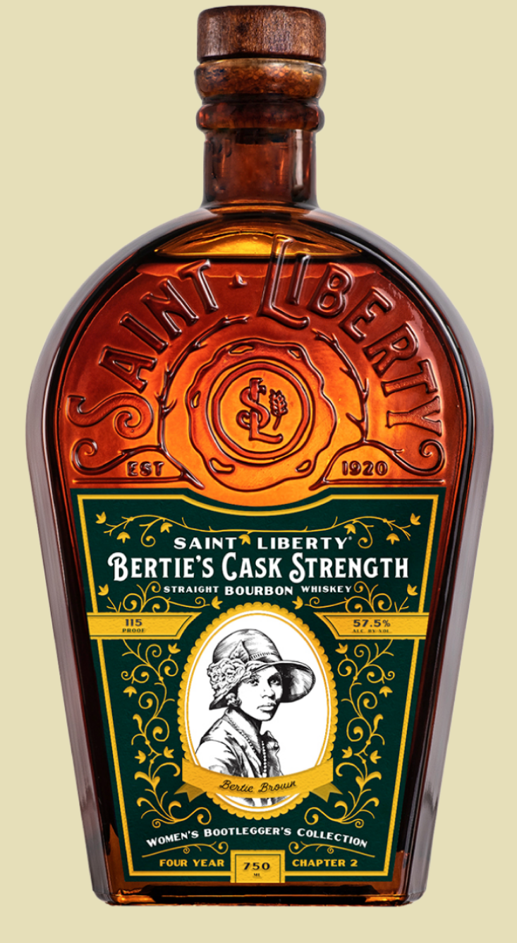 Saint Liberty Bertie's Mash Bill Cask Strength Straight Bourbon Proof 115 Bertie Brown 4 year 750 ml