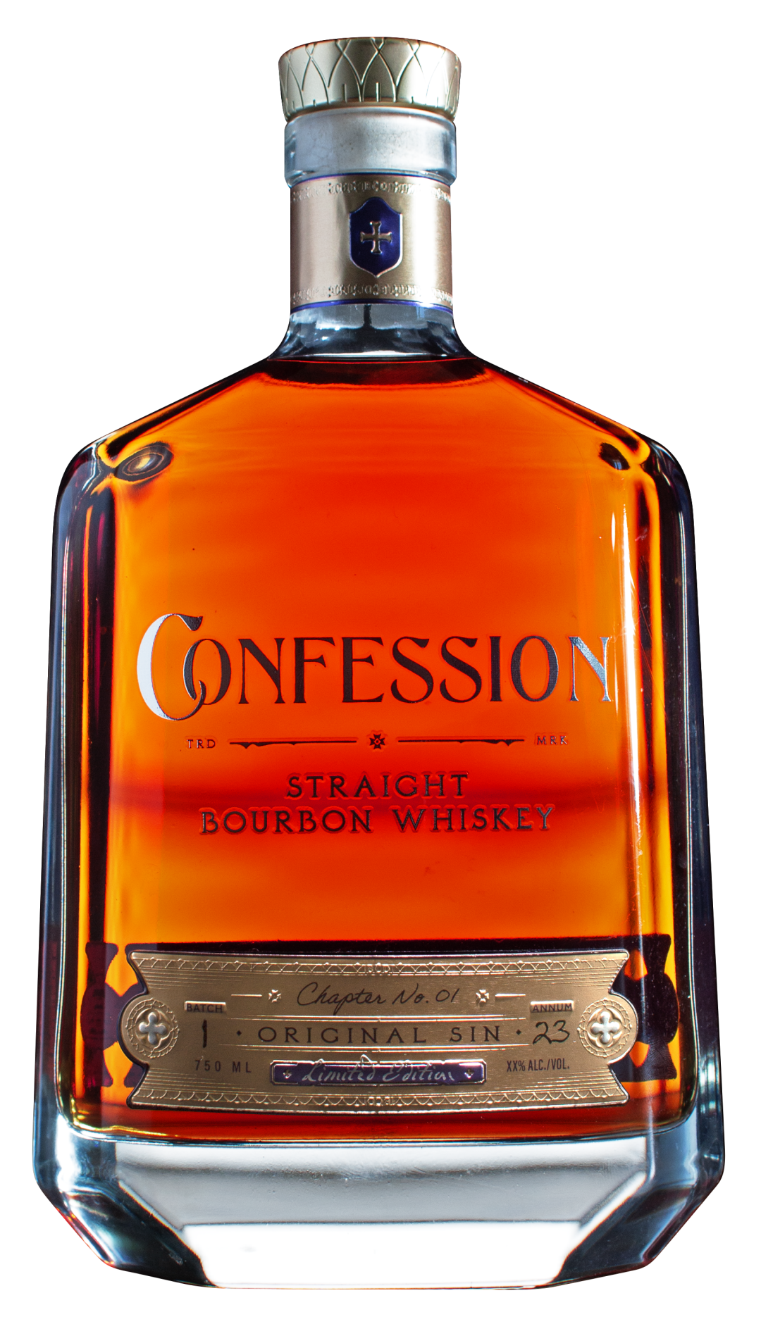 Burnt Church Distillery Confession Straight Bourbon Whiskey Chapter 1 Original Sin Limited Edition 750 ML